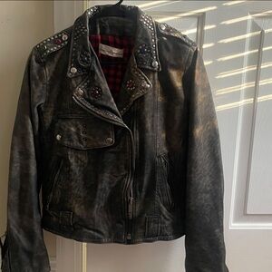 Studded Black Leather Jacket